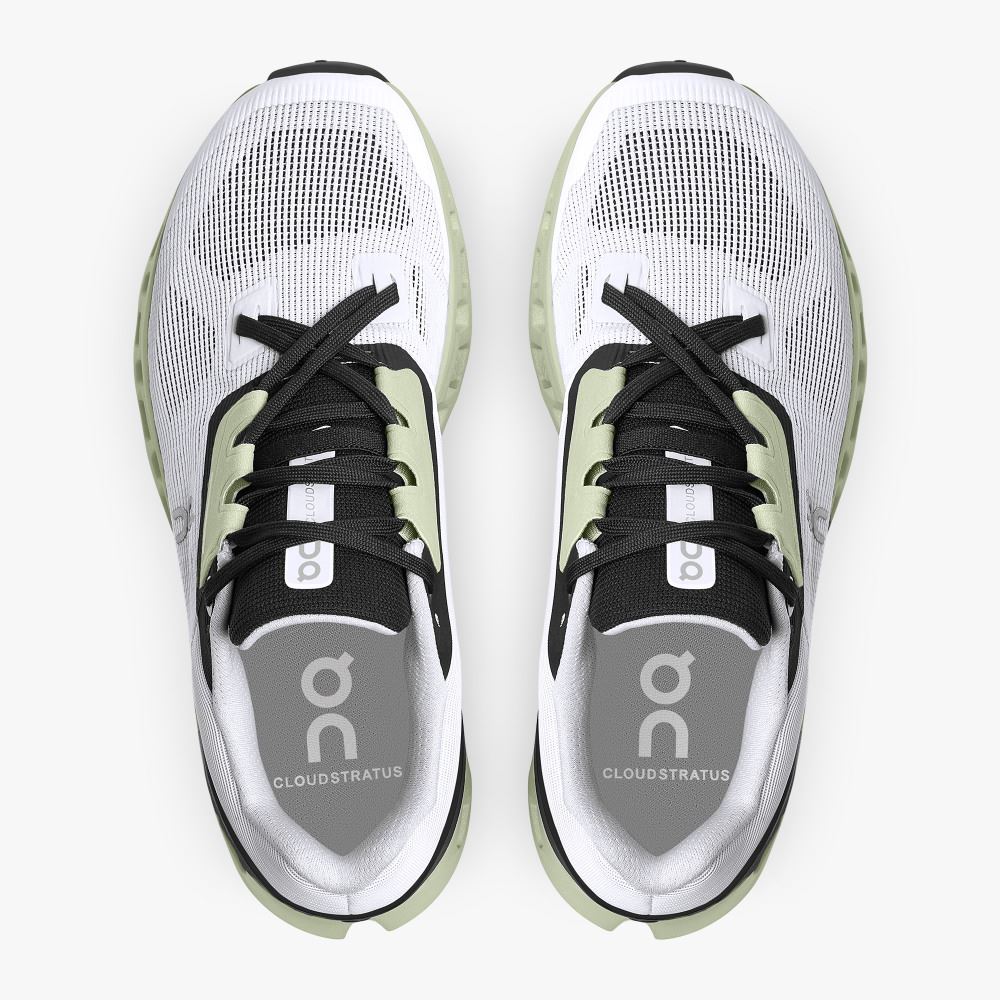 On Cloudstratus: Maximum Cushioned Running Shoe - White | Black ON95XF111