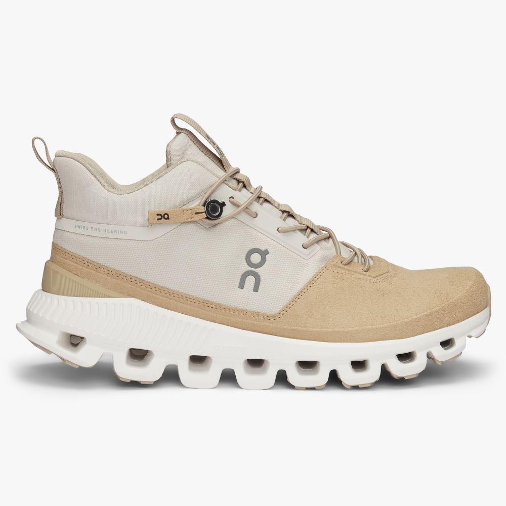 On Running Hi - High Top Sneaker - Pearl | Camel ON95XF338 - Click Image to Close