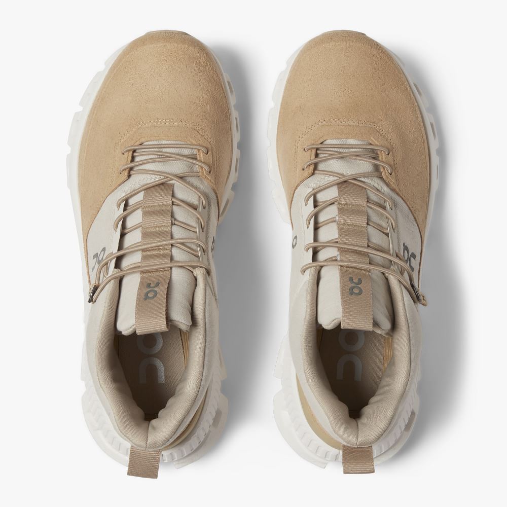 On Running Hi - High Top Sneaker - Pearl | Camel ON95XF338 - Click Image to Close