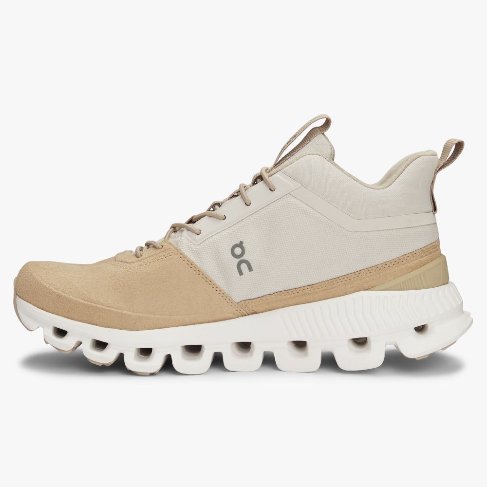 On Running Hi - High Top Sneaker - Pearl | Camel ON95XF338 - Click Image to Close