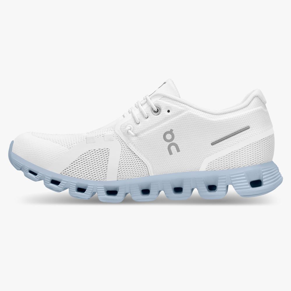 On Running 5 - the lightweight shoe for everyday performance - White | Chambray ON95XF310