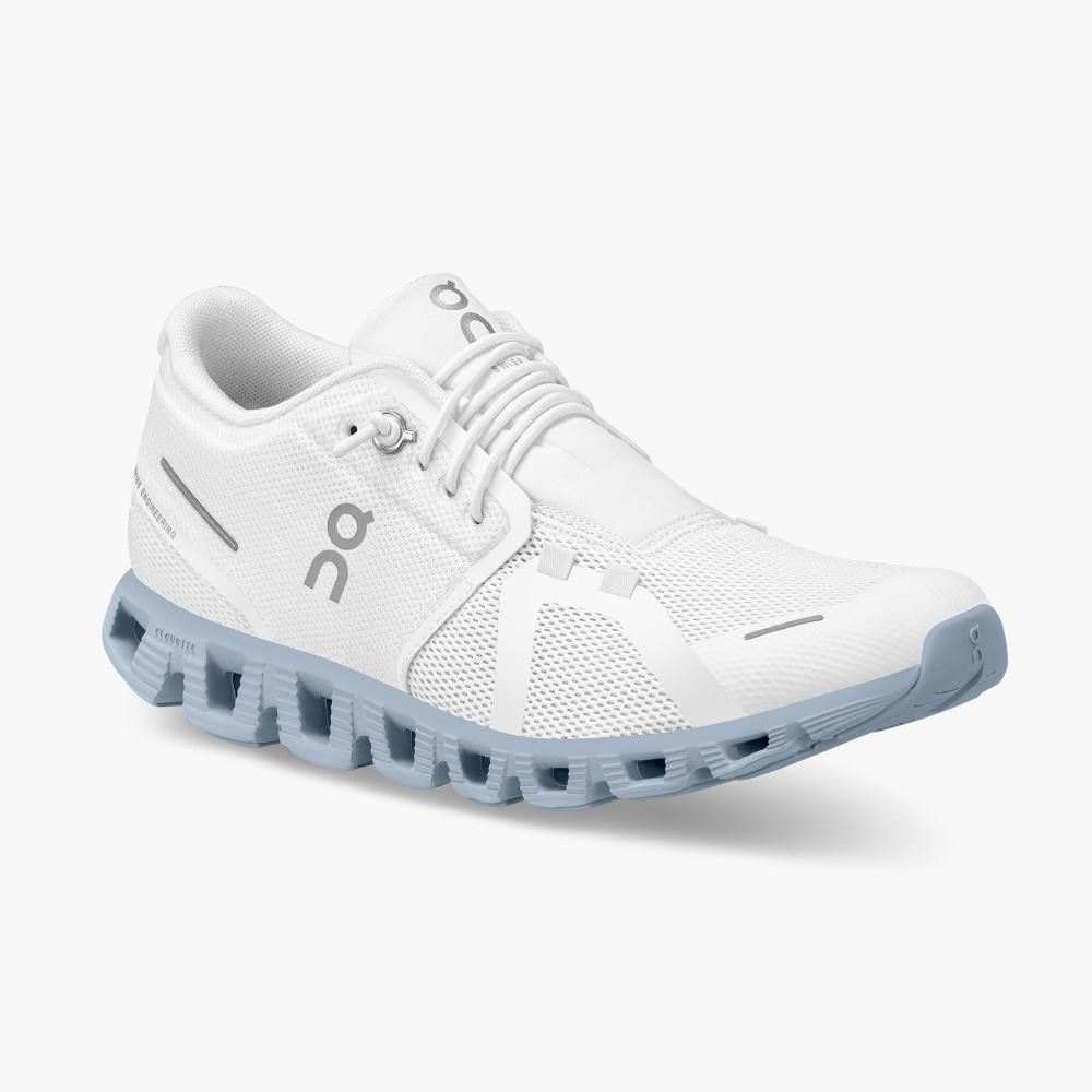 On Running 5 - the lightweight shoe for everyday performance - White | Chambray ON95XF310