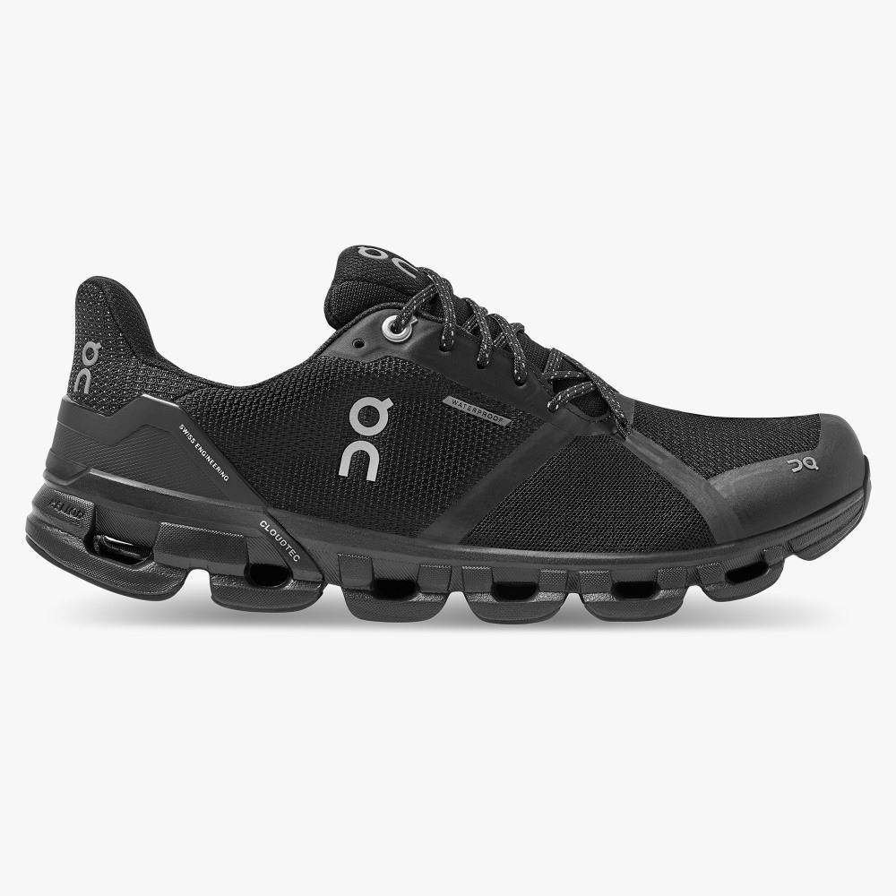 On Cloudflyer Waterproof - Waterproof Stability Running Shoe - Black | Lunar ON95XF135 - Click Image to Close