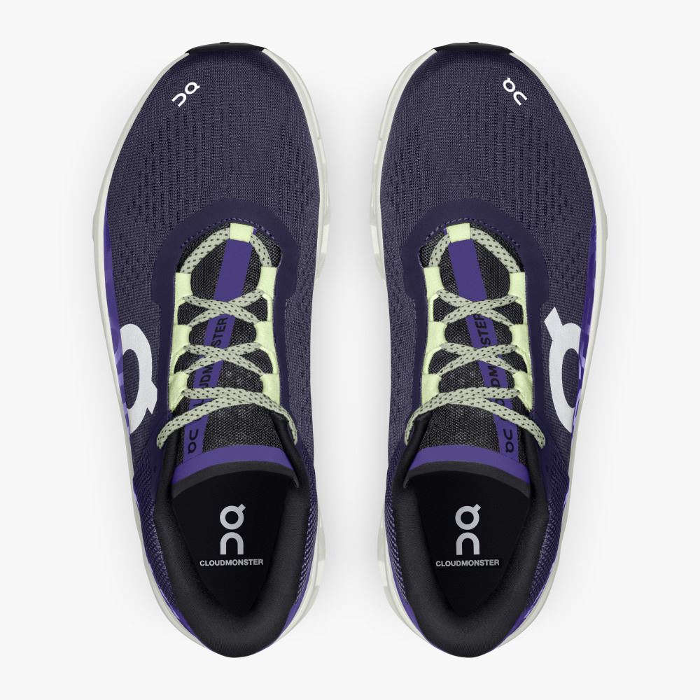 On The Cloudmonster: Lightweight cushioned running shoe - Acai | Aloe ON95XF34