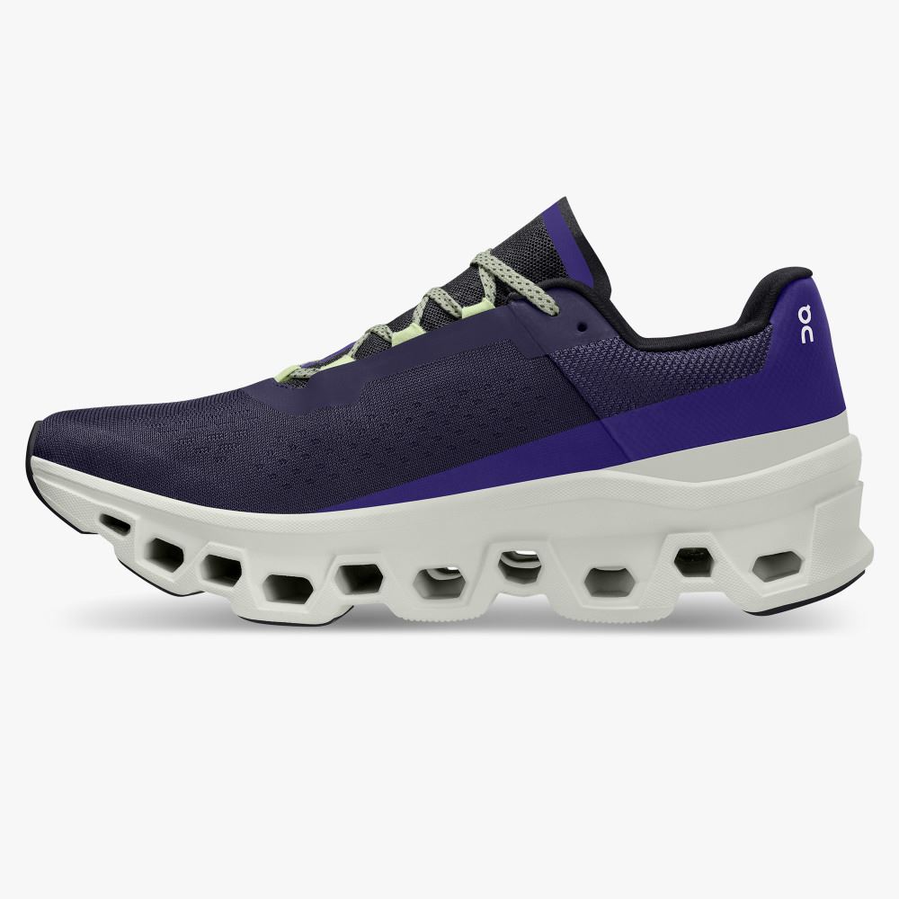 On The Cloudmonster: Lightweight cushioned running shoe - Acai | Aloe ON95XF34