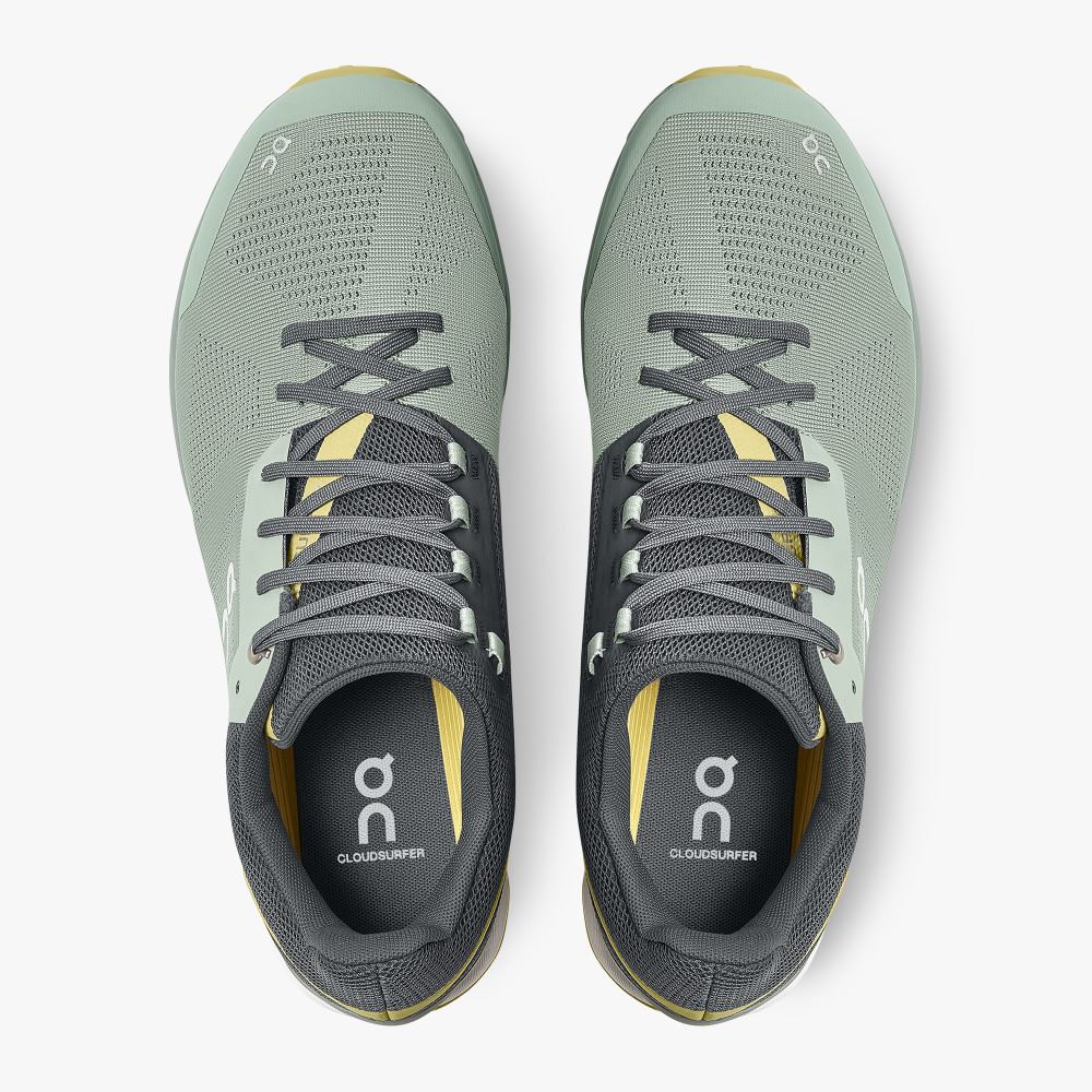 On New Cloudsurfer 6 - Lightweight Road Running Shoe - Eucalyptus | Citron ON95XF57