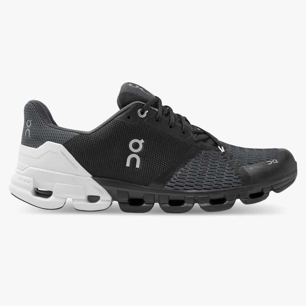 On Cloudflyer: Supportive Running Shoe. Light & Stable - Black | White ON95XF46