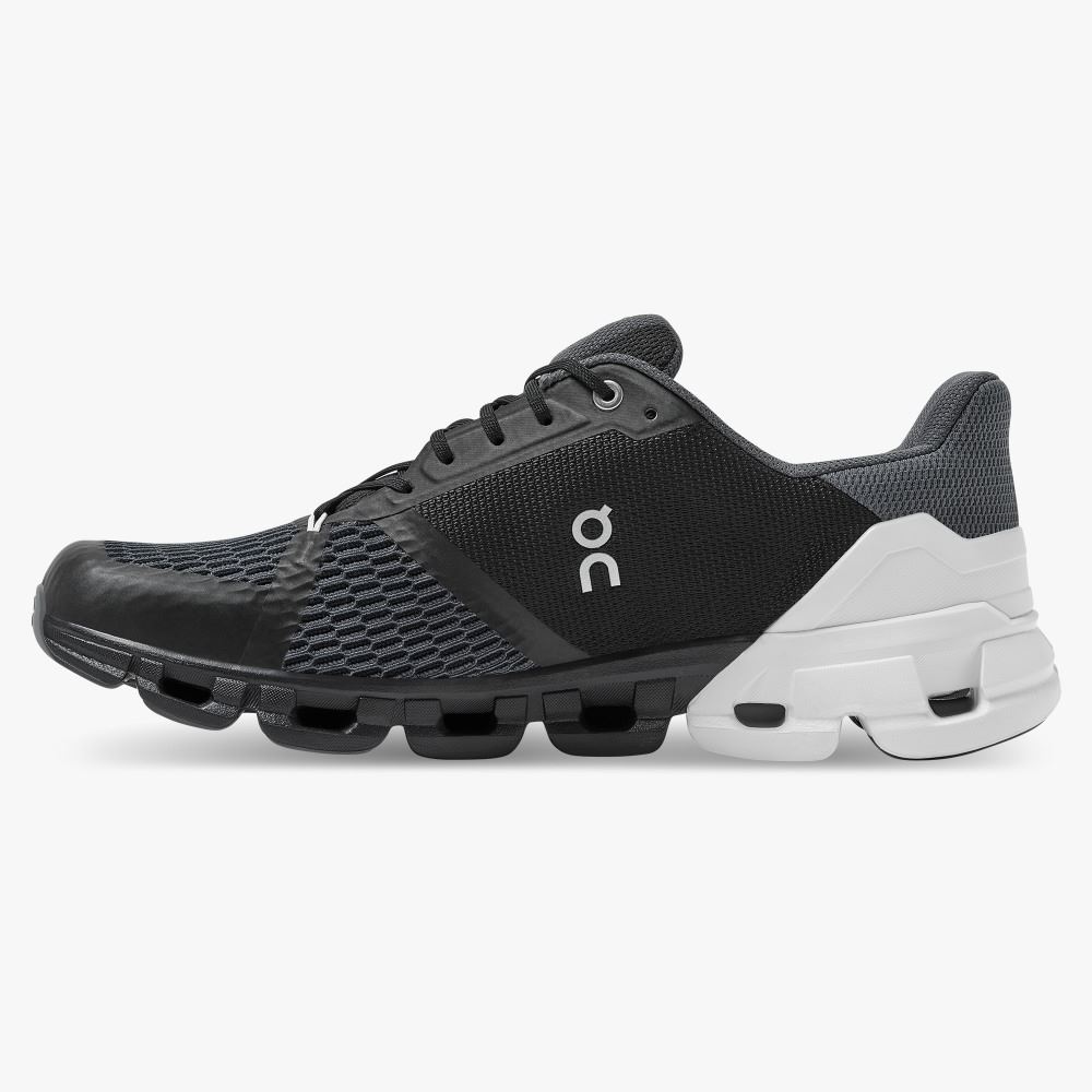 On Cloudflyer: Supportive Running Shoe. Light & Stable - Black | White ON95XF46