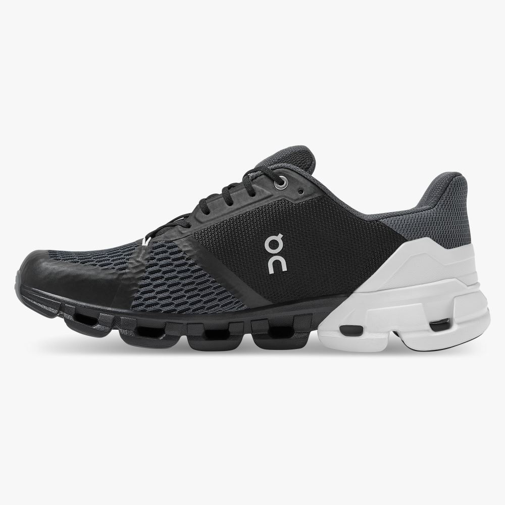 On Cloudflyer: Supportive Running Shoe. Light & Stable - Black | White ON95XF46 - Click Image to Close