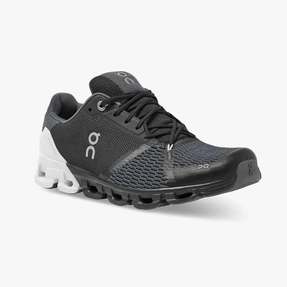 On Cloudflyer: Supportive Running Shoe. Light & Stable - Black | White ON95XF46 - Click Image to Close