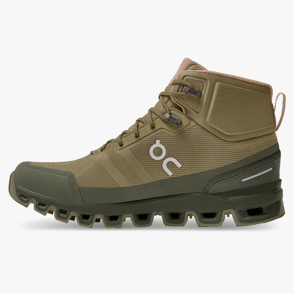 On Cloudrock Waterproof - The Lightweight Hiking Boot - Olive | Reed ON95XF96