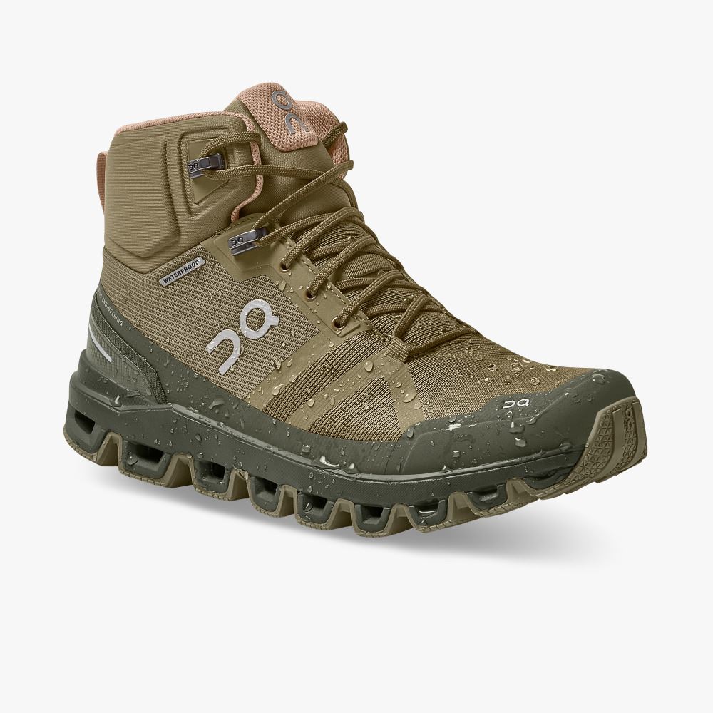 On Cloudrock Waterproof - The Lightweight Hiking Boot - Olive | Reed ON95XF96 - Click Image to Close