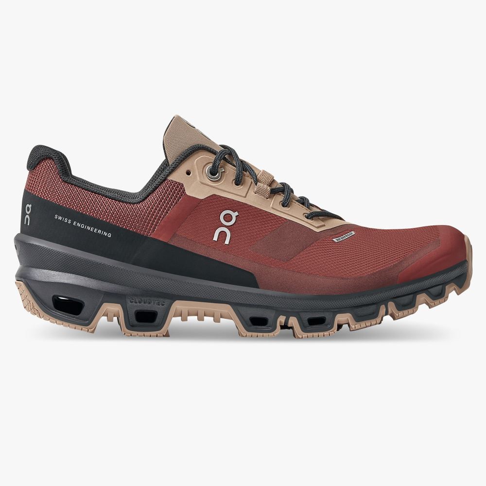 On Cloudventure Waterproof: Trail Running Shoe - Ruby | Magnet ON95XF110