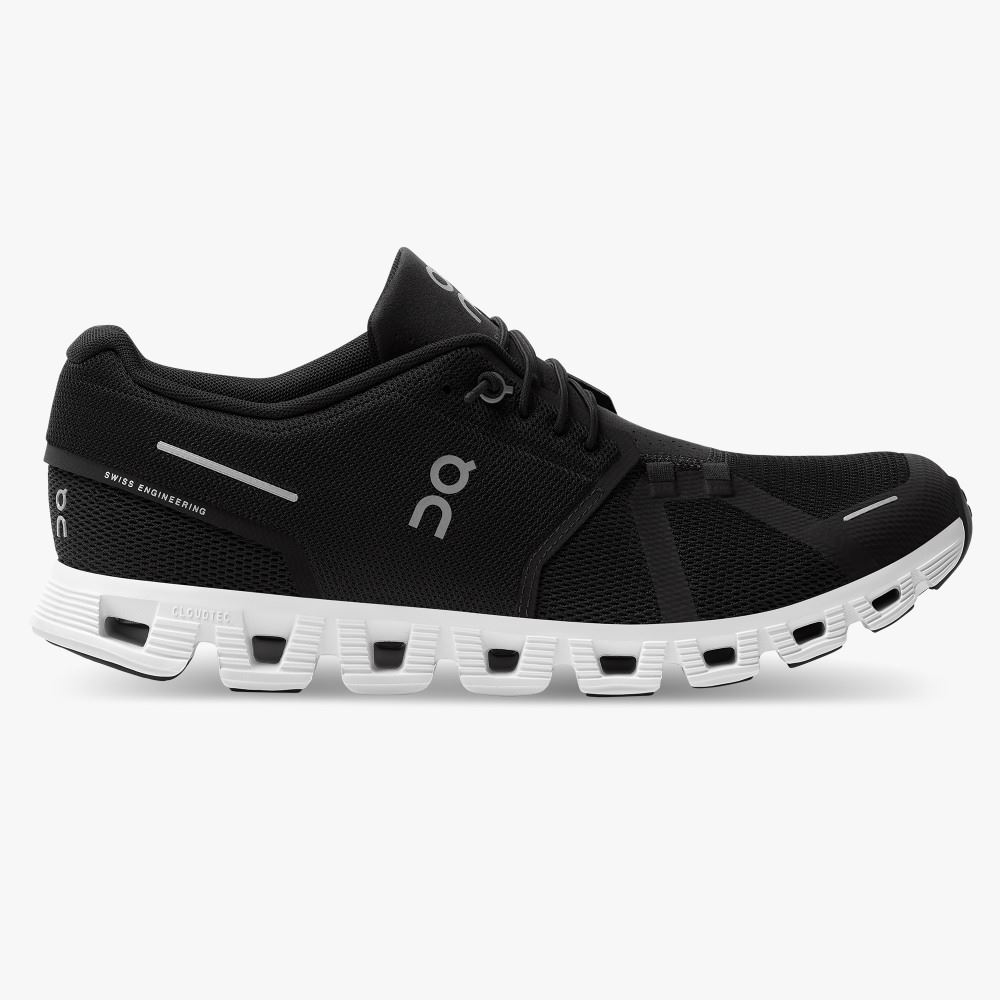 On Running 5 - the lightweight shoe for everyday performance - Black | White ON95XF177 - Click Image to Close