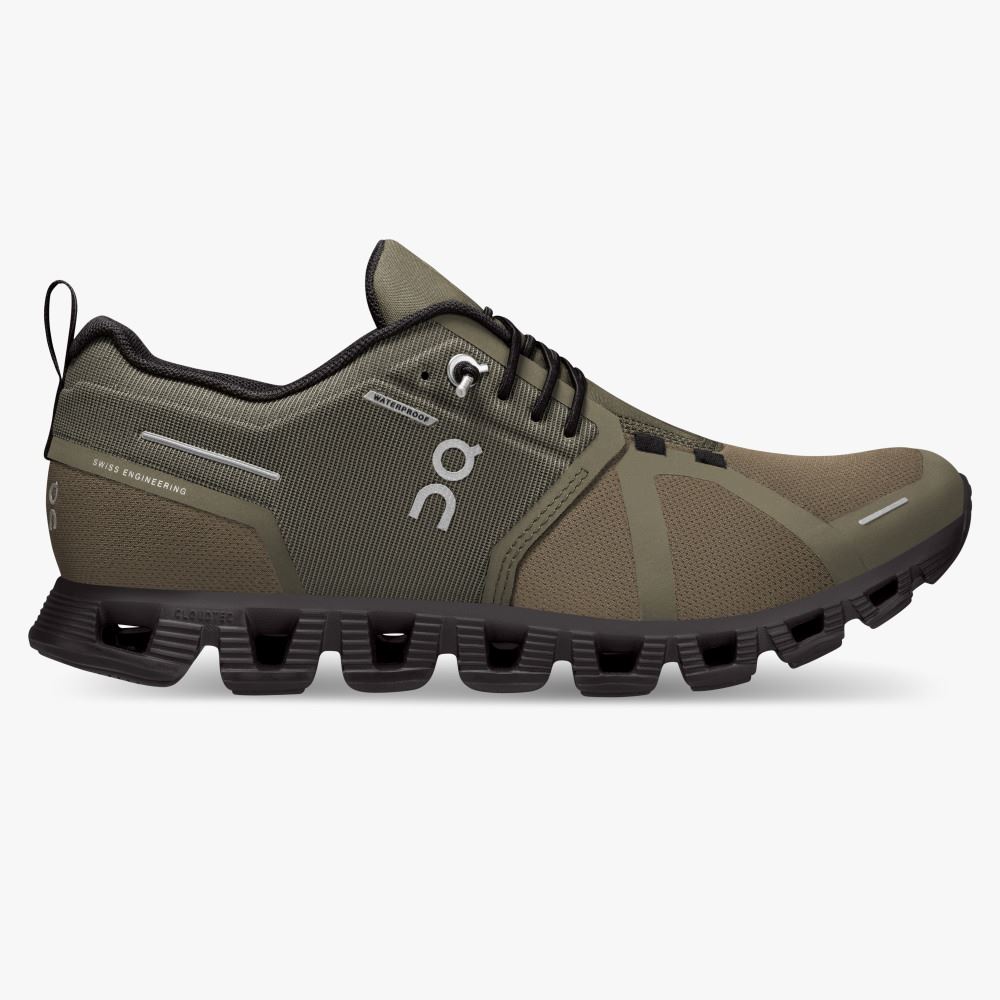 On Running 5 Waterproof - Lightweight Waterproof Running Shoe - Olive | Black ON95XF299