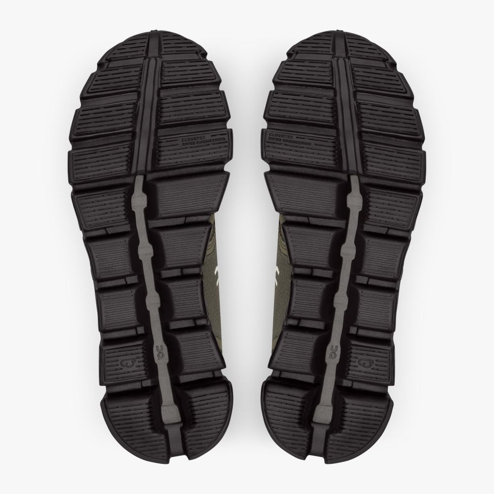 On Running 5 Waterproof - Lightweight Waterproof Running Shoe - Olive | Black ON95XF299