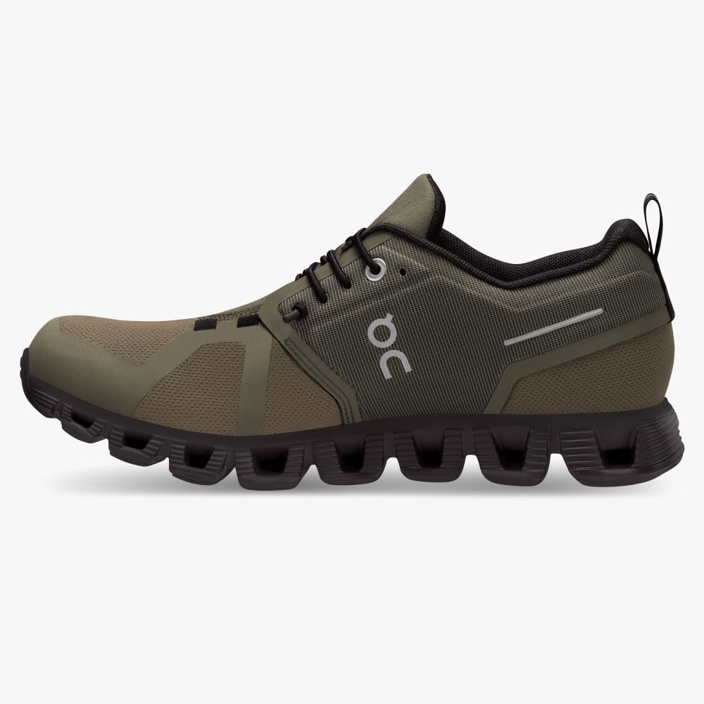 On Running 5 Waterproof - Lightweight Waterproof Running Shoe - Olive | Black ON95XF299