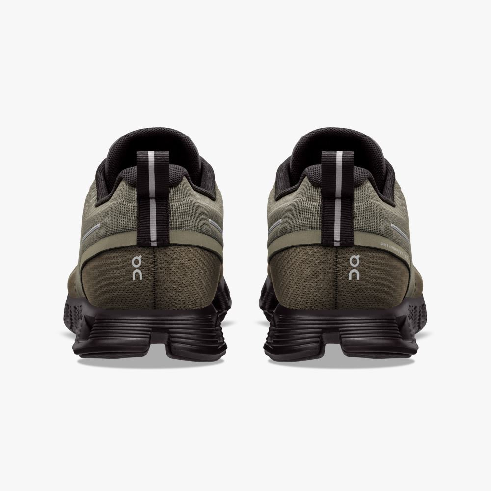 On Running 5 Waterproof - Lightweight Waterproof Running Shoe - Olive | Black ON95XF299