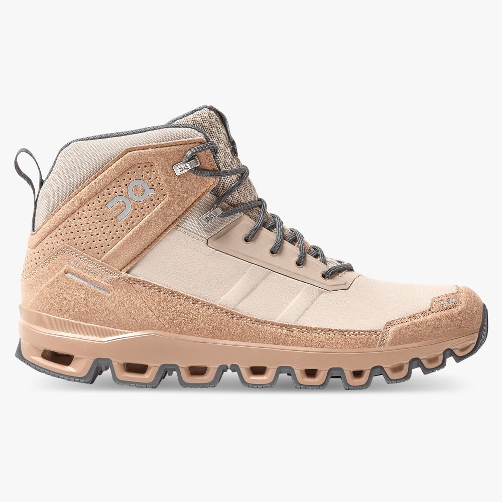 On Cloudridge: ultralight, high-comfort hiking boot - Sand | Rock ON95XF09 - Click Image to Close