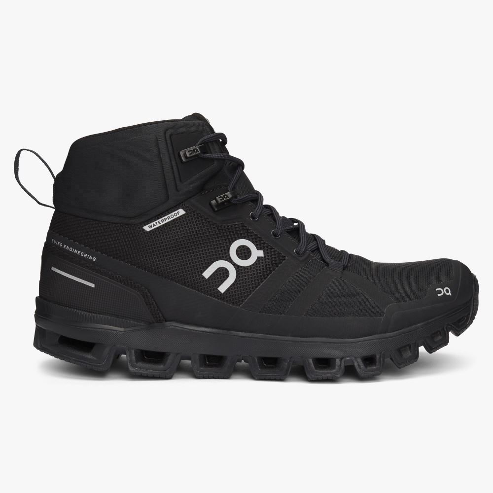 On Cloudrock Waterproof - The Lightweight Hiking Boot - All | Black ON95XF94 - Click Image to Close