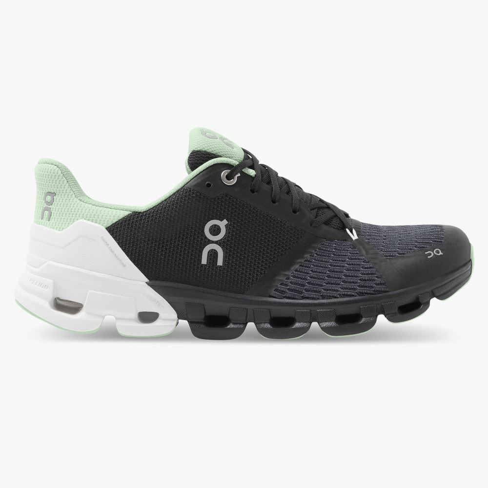 On Cloudflyer: Supportive Running Shoe. Light & Stable - Black | White ON95XF130 - Click Image to Close