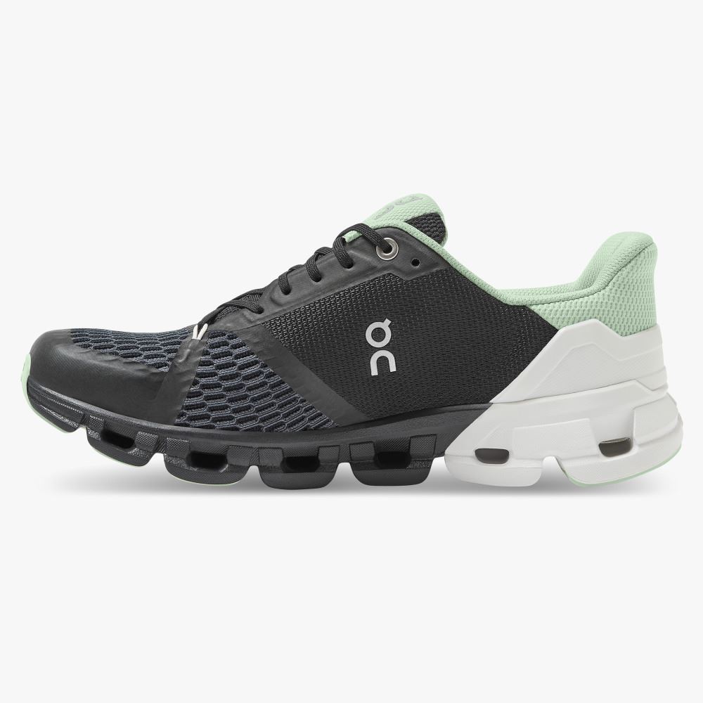 On Cloudflyer: Supportive Running Shoe. Light & Stable - Black | White ON95XF130 - Click Image to Close