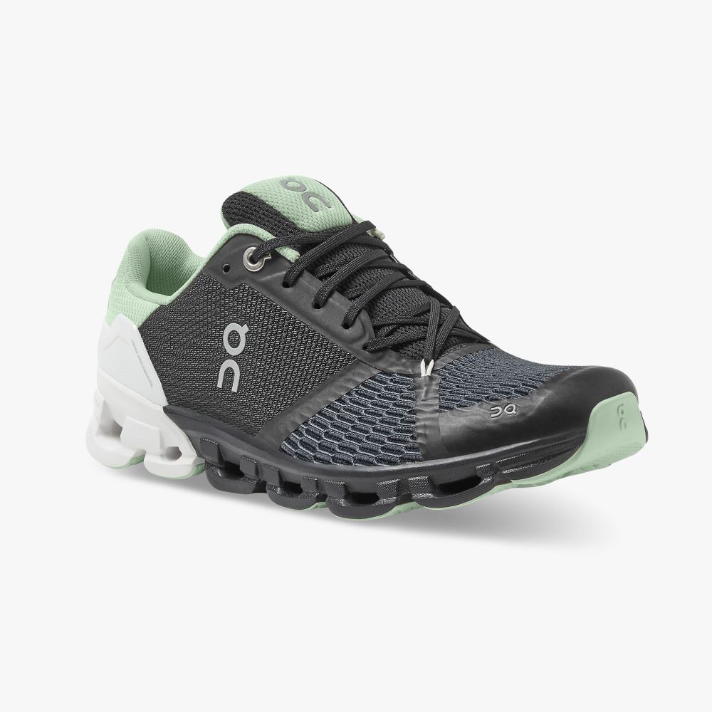 On Cloudflyer: Supportive Running Shoe. Light & Stable - Black | White ON95XF130 - Click Image to Close