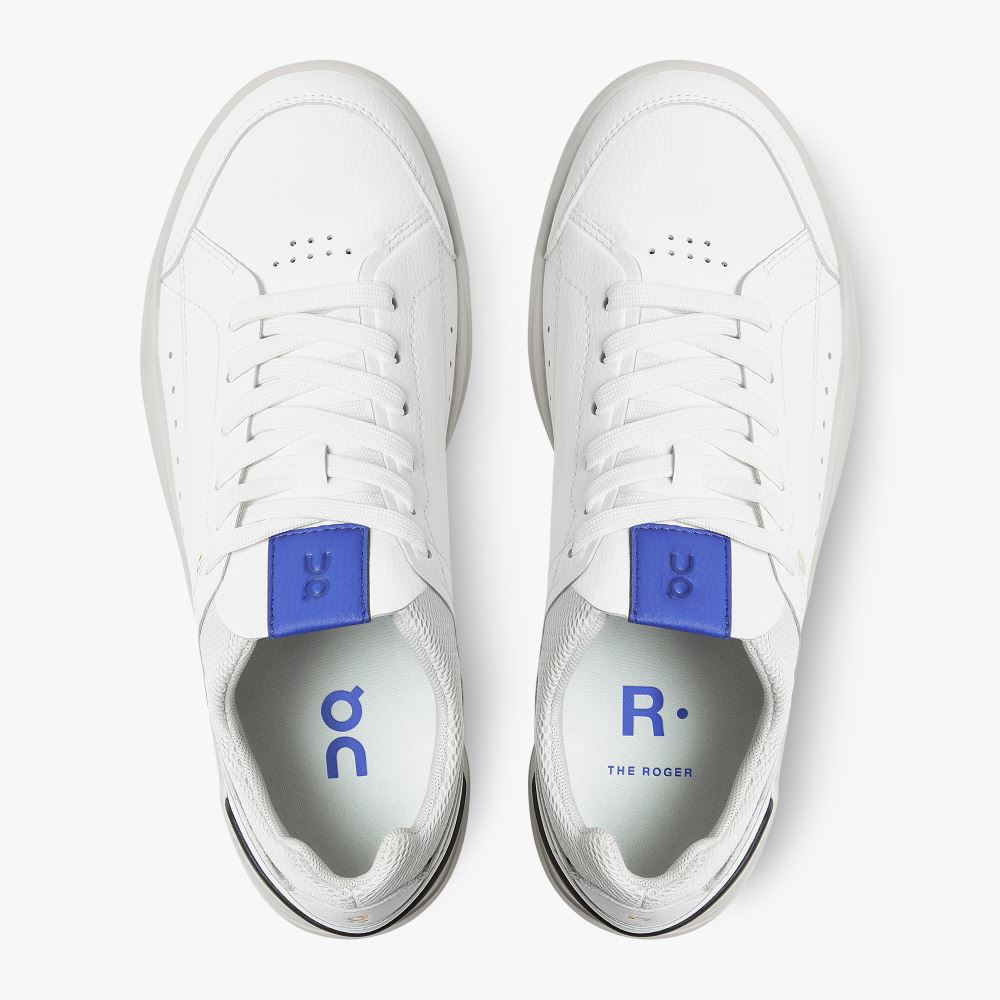 On THE ROGER: tennis-inspired sneaker by On & Roger Federer - White | Indigo ON95XF394