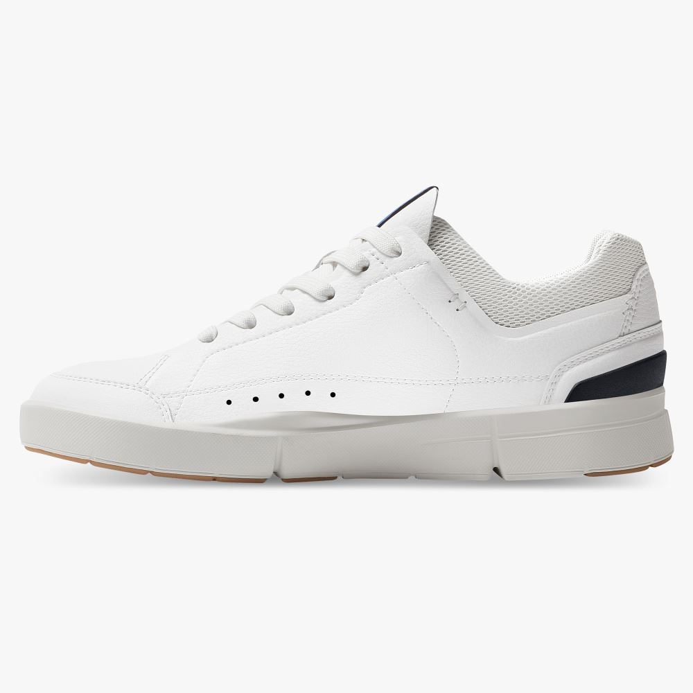 On THE ROGER: tennis-inspired sneaker by On & Roger Federer - White | Indigo ON95XF394