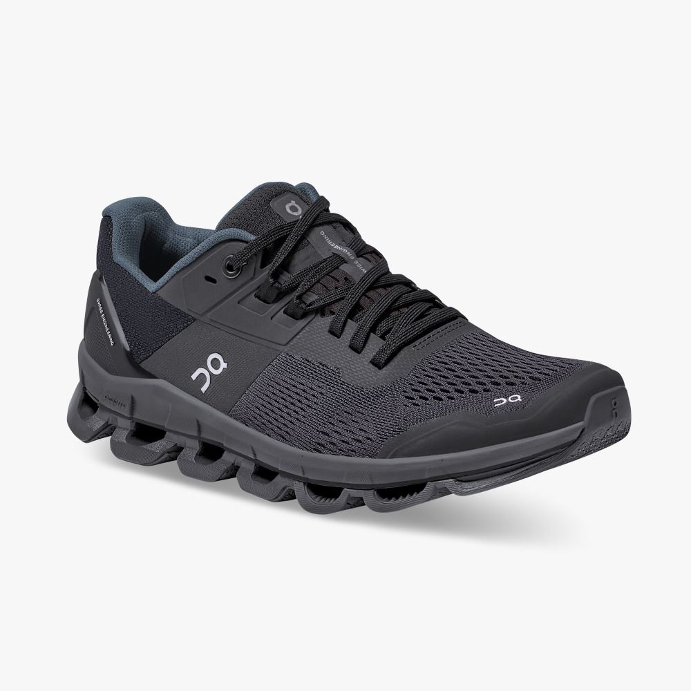 On Cloudace: supportive running shoe - Black | Eclipse ON95XF118 - Click Image to Close