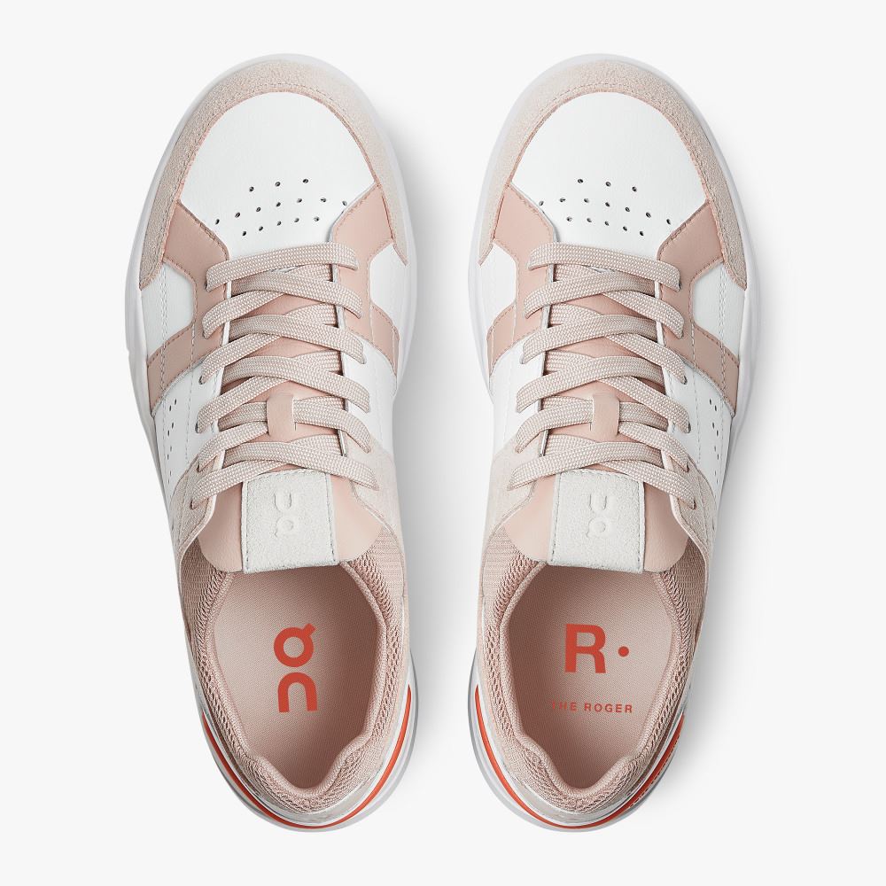 On THE ROGER Clubhouse: the expressive everyday sneaker - Rose | White ON95XF402 - Click Image to Close