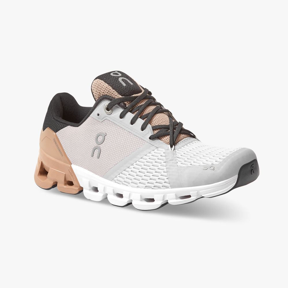 On Cloudflyer: Supportive Running Shoe. Light & Stable - Glacier | Rosebrown ON95XF134