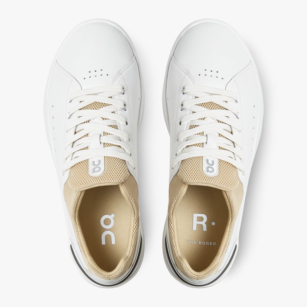 On THE ROGER Advantage: the versatile everyday sneaker - White | Sand ON95XF390