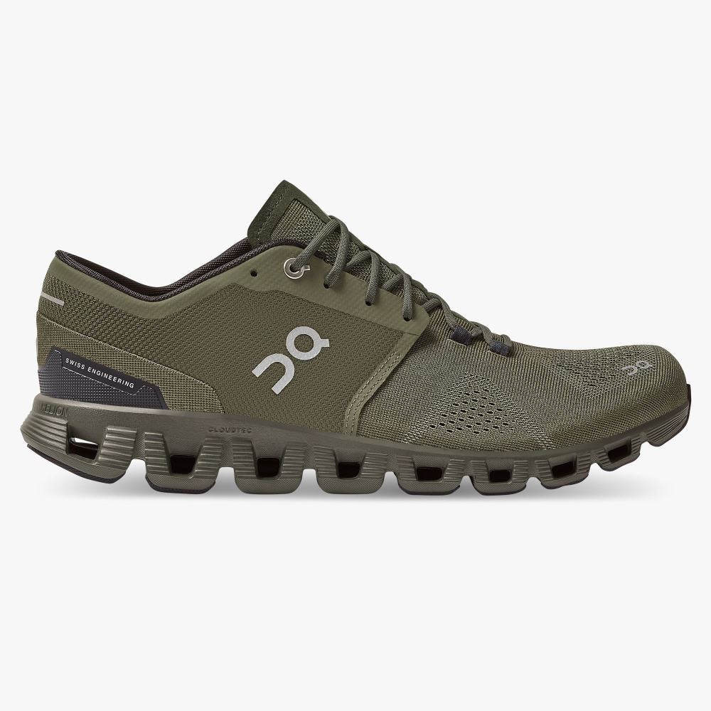 On New Cloud X - Workout and Cross Training Shoe - Olive | Fir ON95XF241