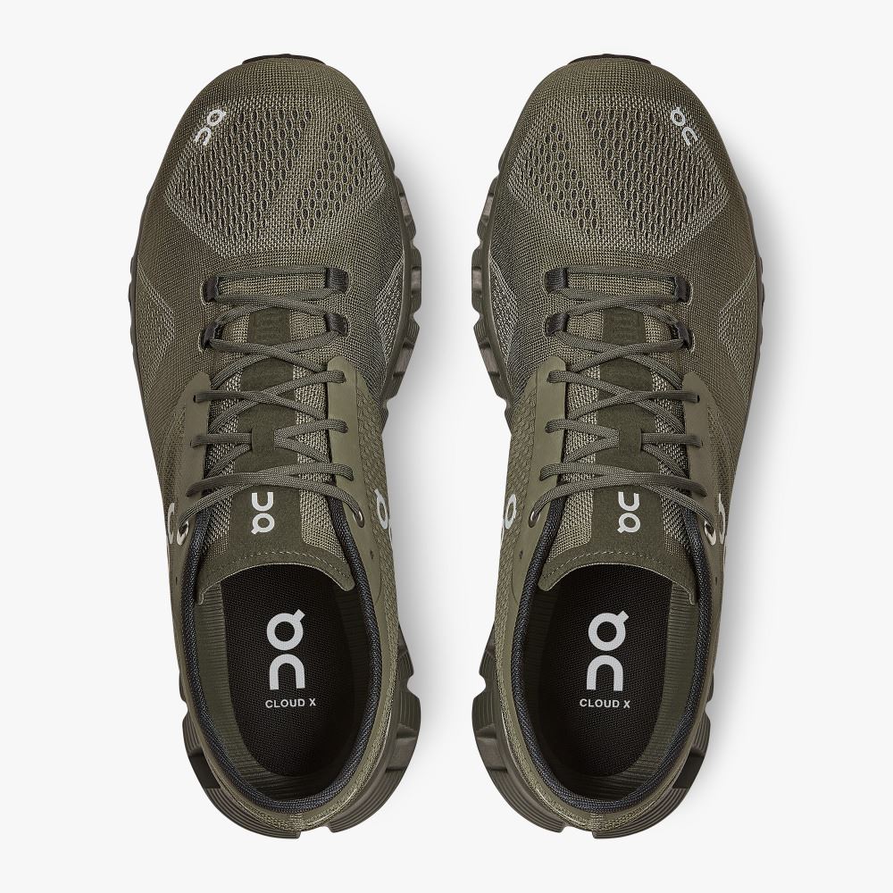 On New Cloud X - Workout and Cross Training Shoe - Olive | Fir ON95XF241