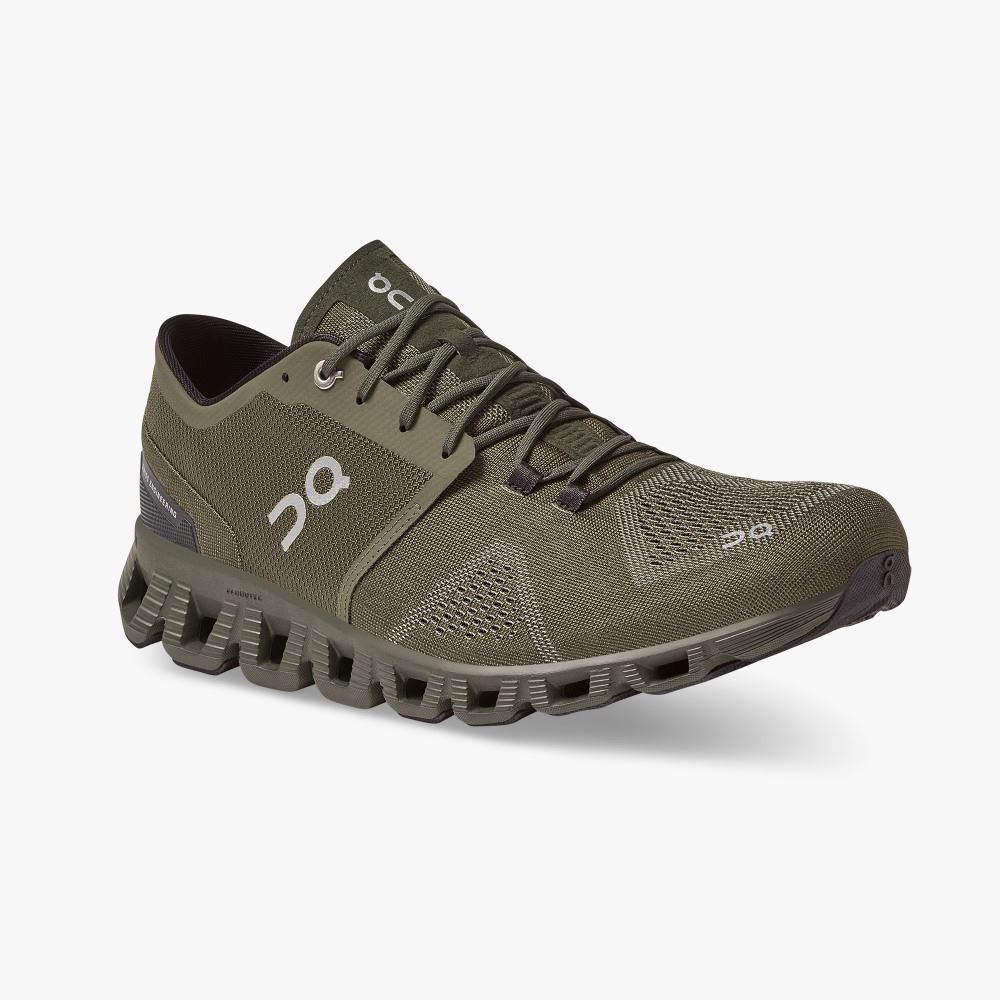 On New Cloud X - Workout and Cross Training Shoe - Olive | Fir ON95XF241