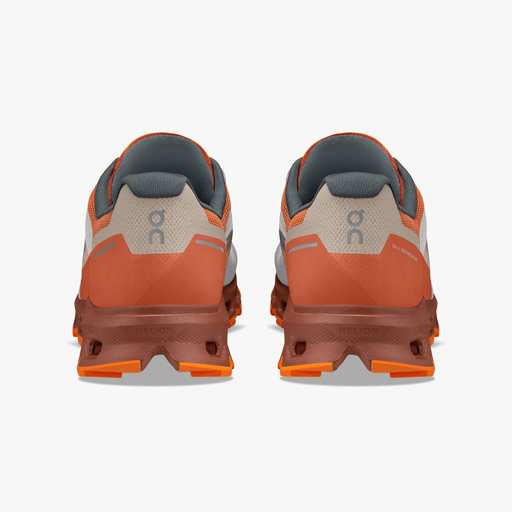 On The Cloudvista: Lightweight Trail Running & Hiking shoe - White | Rust ON95XF87
