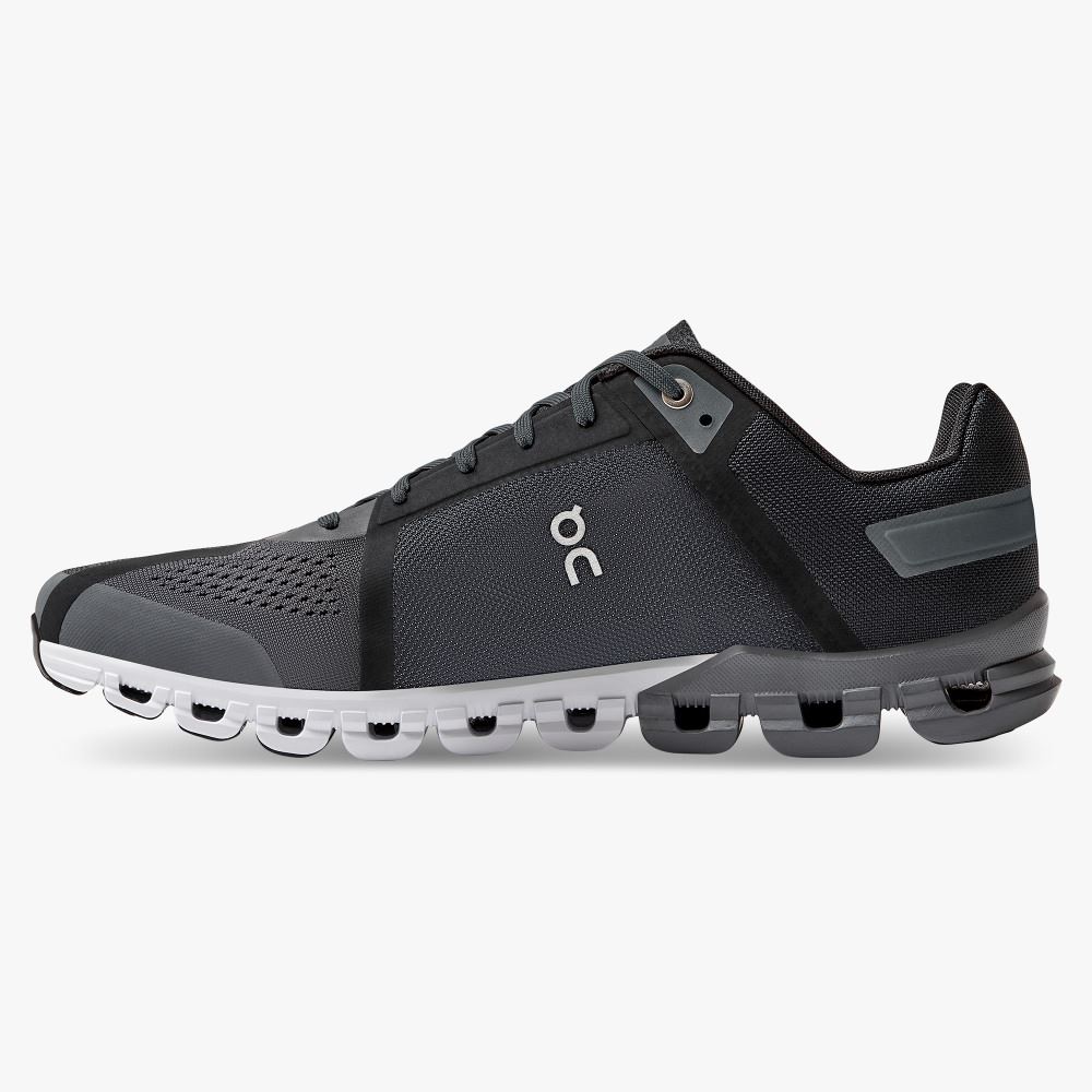 On New Cloudflow Wide: wide fit cushioned running shoe - Black | Asphalt ON95XF45