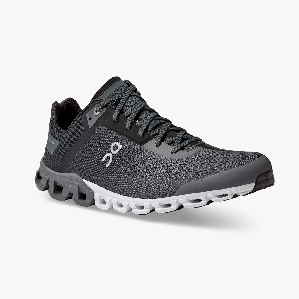 On New Cloudflow Wide: wide fit cushioned running shoe - Black | Asphalt ON95XF45