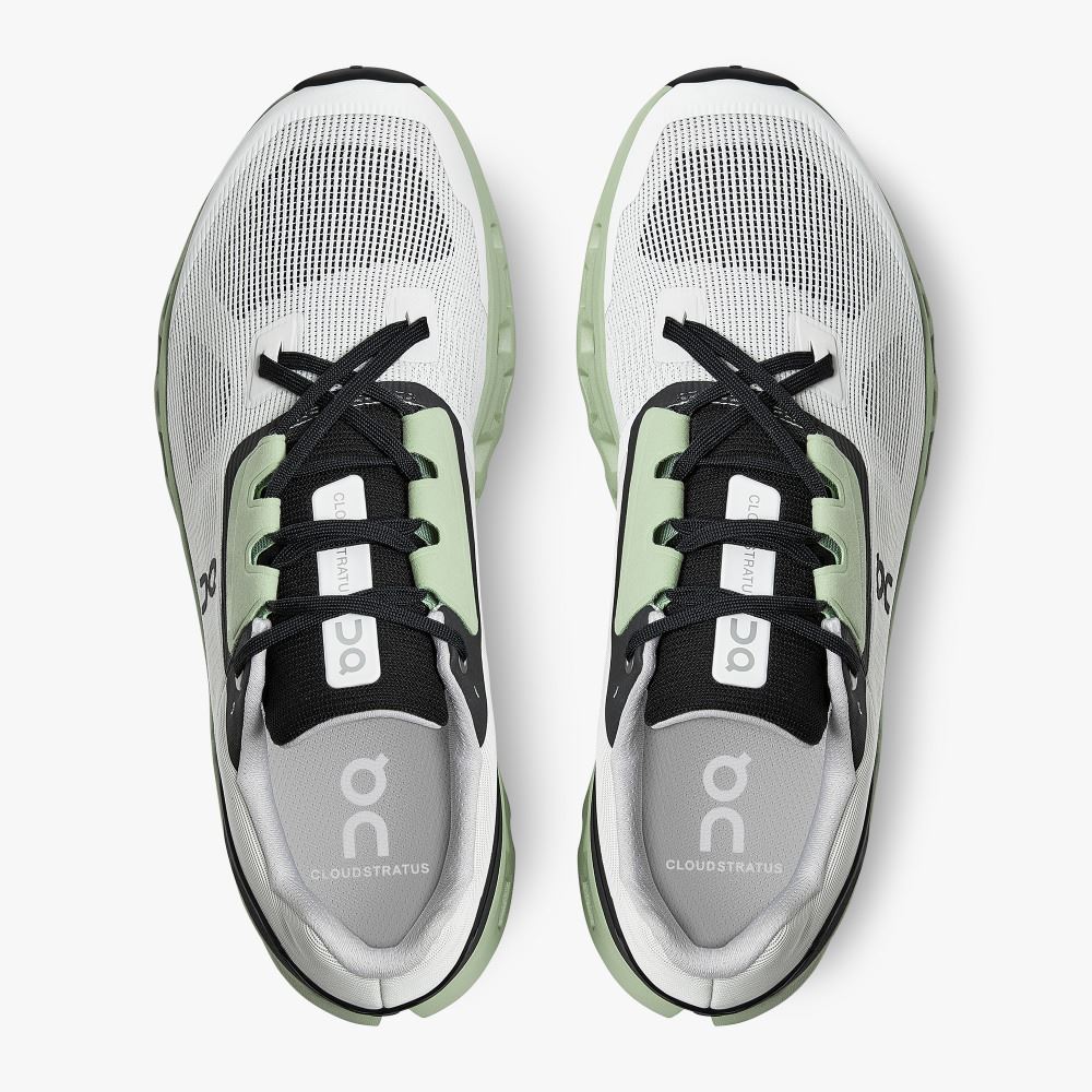 On Cloudstratus: Maximum Cushioned Running Shoe - White | Black ON95XF56