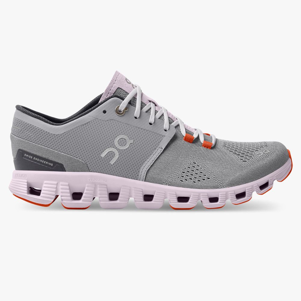 On New Cloud X - Workout and Cross Training Shoe - Alloy | Lily ON95XF356 - Click Image to Close