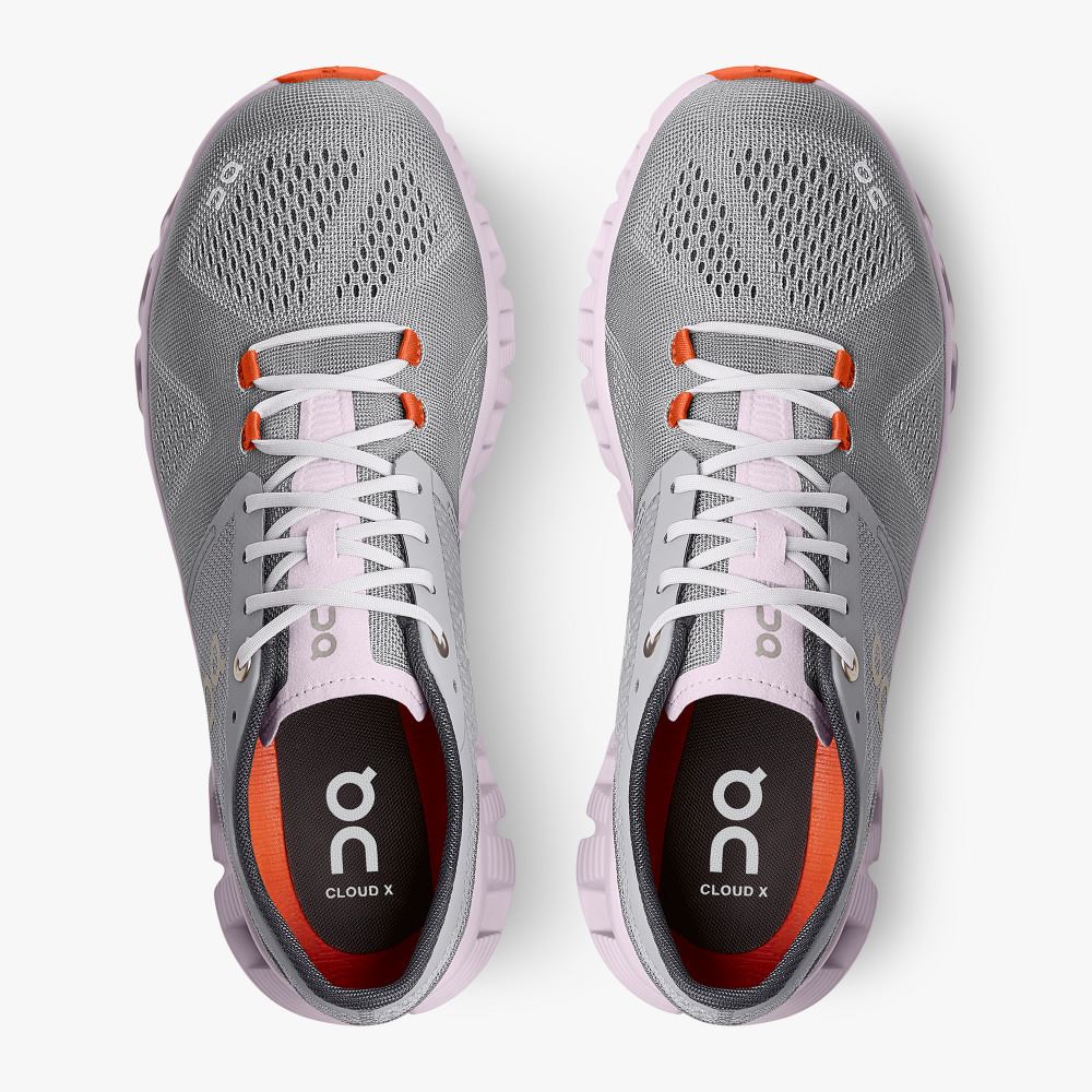 On New Cloud X - Workout and Cross Training Shoe - Alloy | Lily ON95XF356