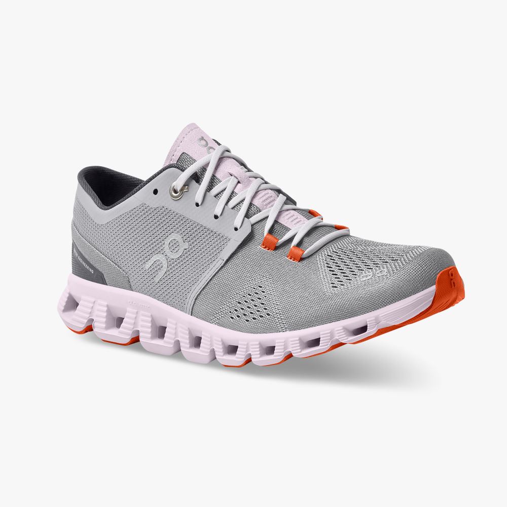 On New Cloud X - Workout and Cross Training Shoe - Alloy | Lily ON95XF356 - Click Image to Close