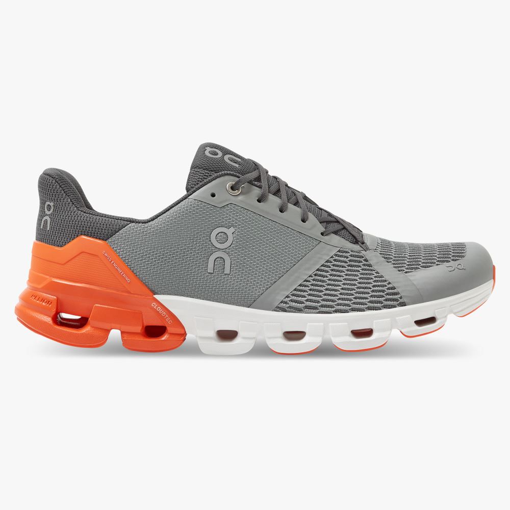 On Cloudflyer: Supportive Running Shoe. Light & Stable - Grey | Orange ON95XF47