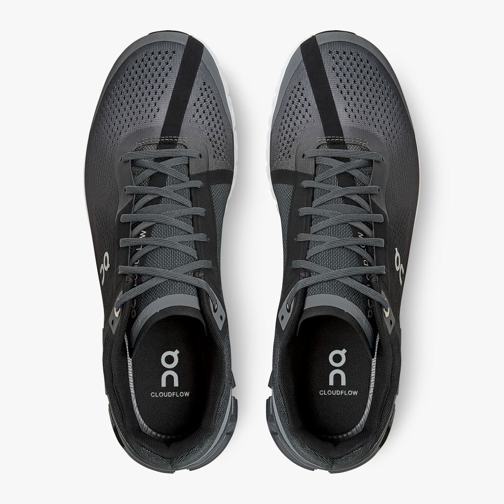 On New Cloudflow: The Lightweight Performance Running Shoe - Black | Asphalt ON95XF42