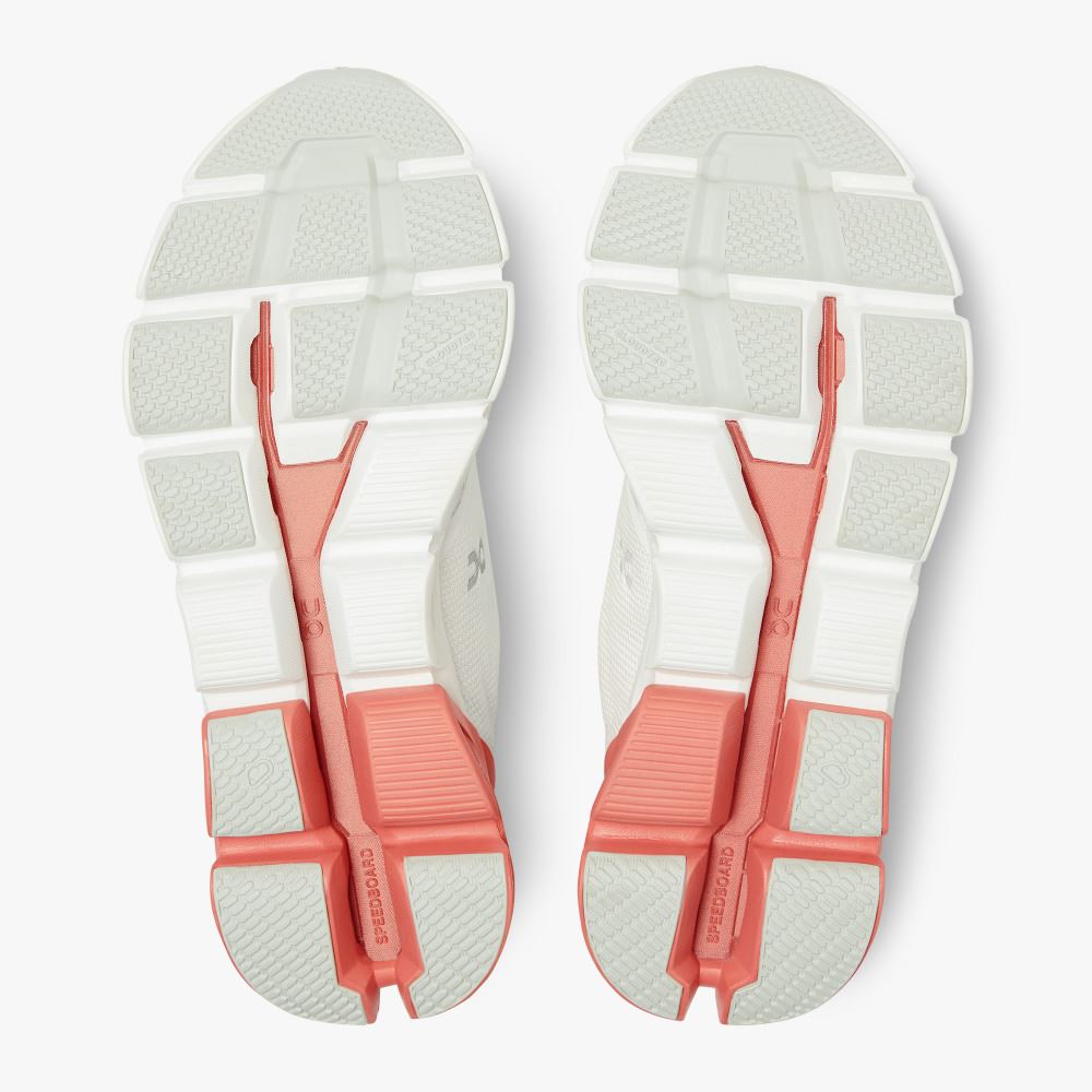 On Cloudflyer: Supportive Running Shoe. Light & Stable - White | Coral ON95XF132