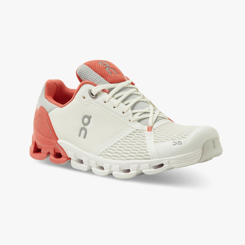 On Cloudflyer: Supportive Running Shoe. Light & Stable - White | Coral ON95XF132