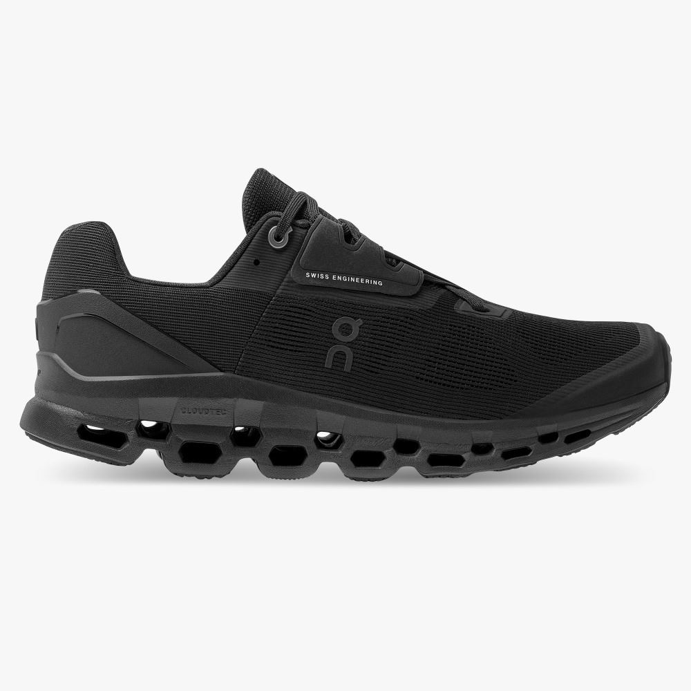 On Cloudstratus: Maximum Cushioned Running Shoe - Black ON95XF54 - Click Image to Close