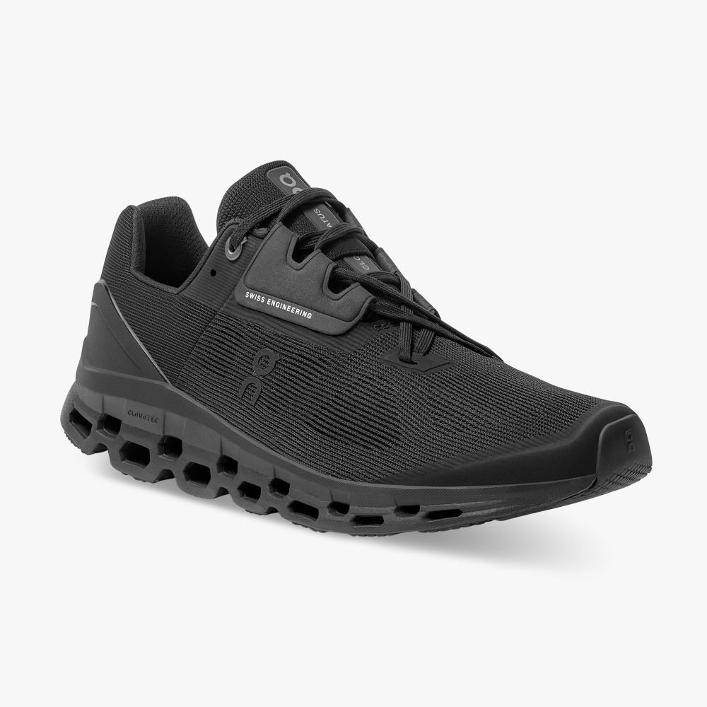 On Cloudstratus: Maximum Cushioned Running Shoe - Black ON95XF54 - Click Image to Close