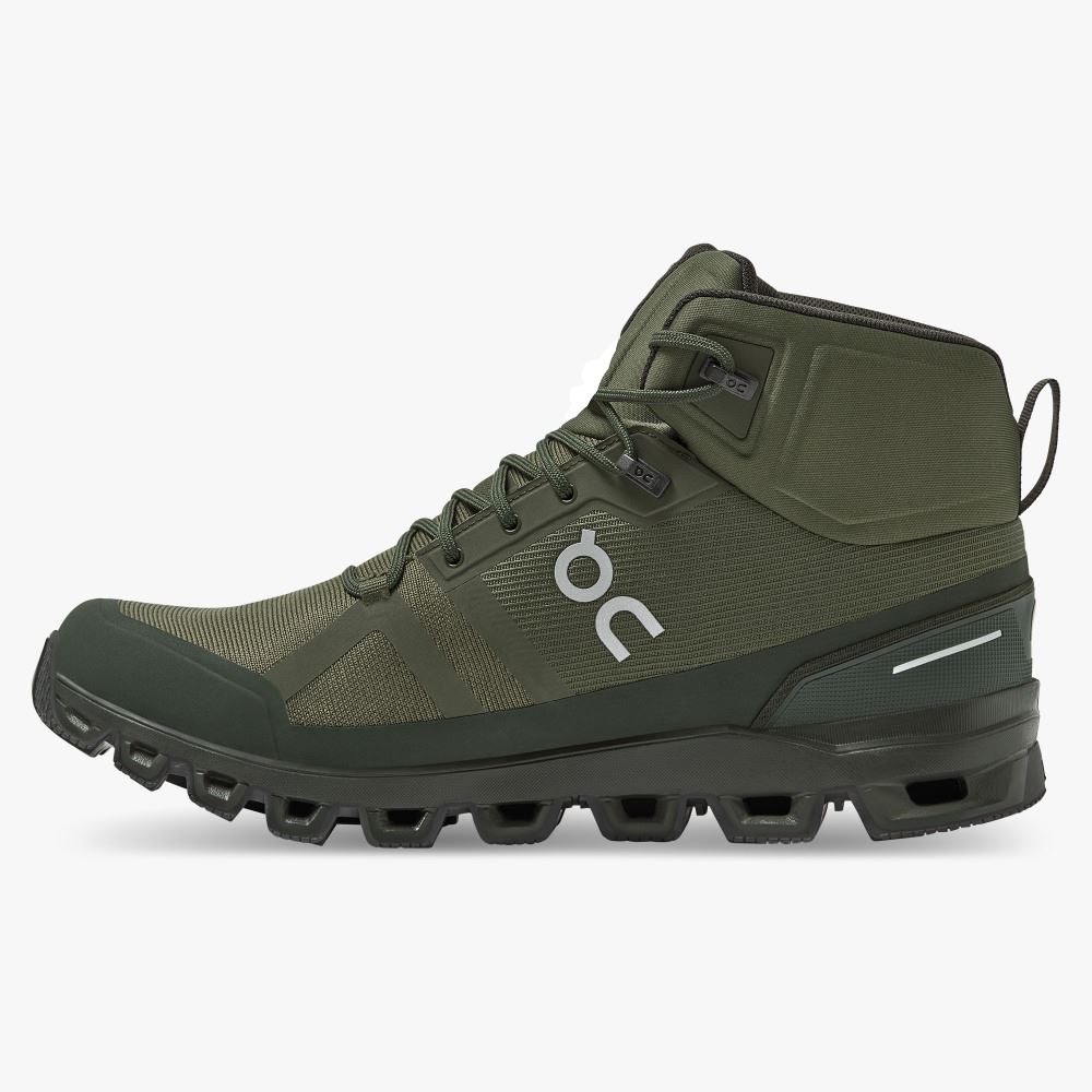 On Cloudrock Waterproof - The Lightweight Hiking Boot - Jungle | Fir ON95XF12 - Click Image to Close